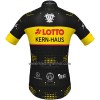 Set Fietsshirt + Korte Koersbroek 2022 Lotto-Kern Haus Geel Zwart
